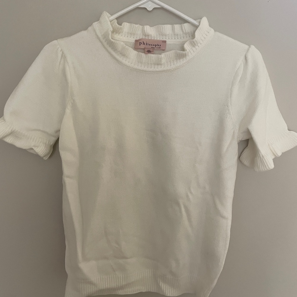 Philosophy white sweater